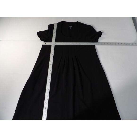 Ronen Chen Shift Dress US Sz 8 Pleated Scoop Neck Knee Length Modest Minimalist - Picture 9 of 13